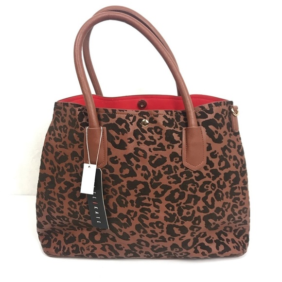 Ellie & Kate Brown Black Animal Print New With Tags Tote - Picture 1 of 15